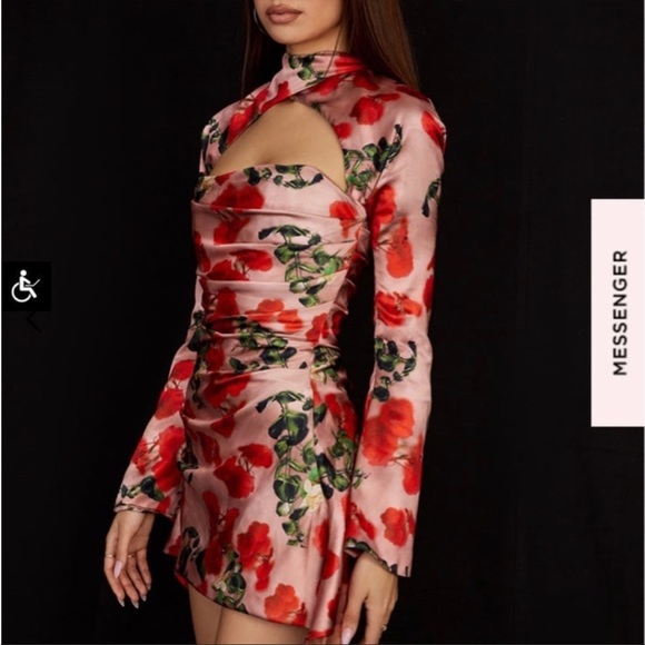 NWT House of CB Toira floral Satin Corset Mini dress - Valentine’s Day dress - Picture 8 of 12